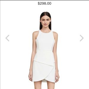 BCBG white strapless cocktail dress